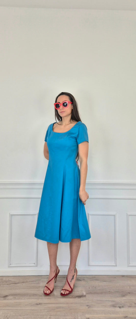 Saint Laurent Rive Gauche | Abito in cotone azzurro