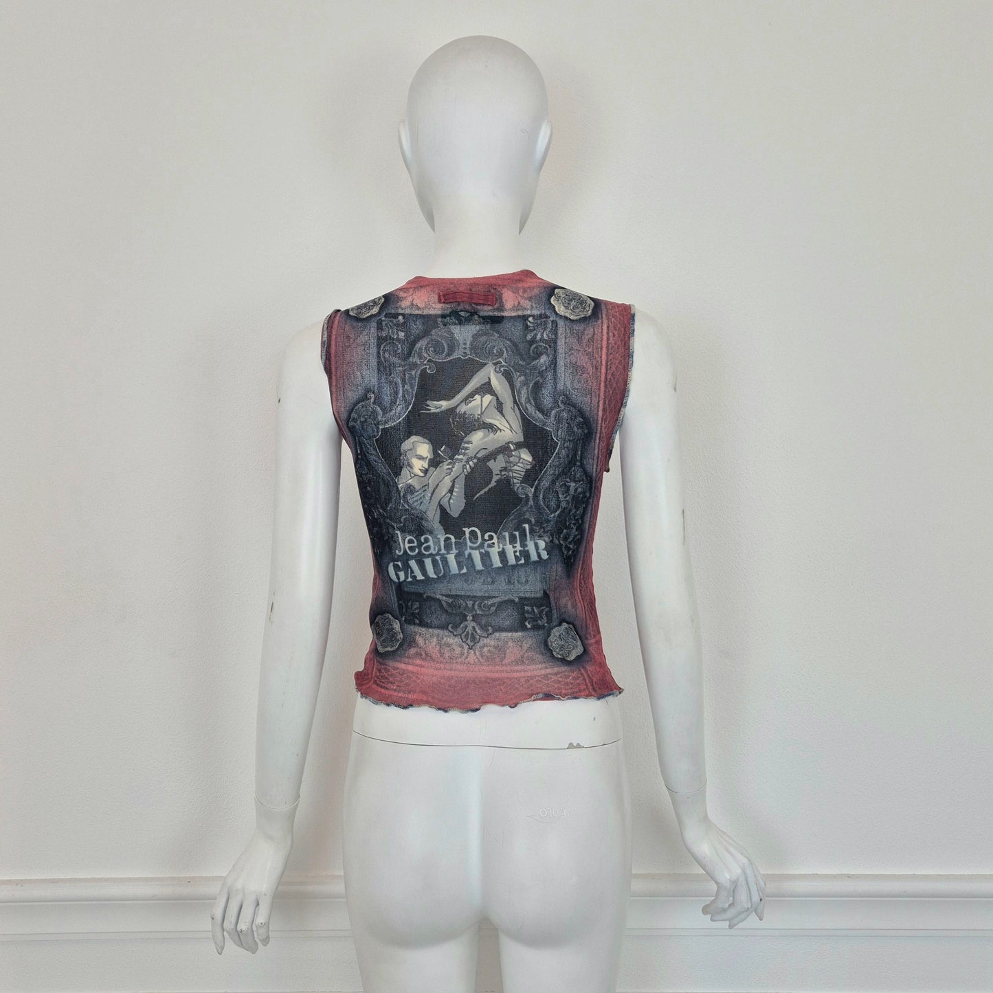 Jean Paul Gaultier Maille | Gilet in tessuto mesh 1995