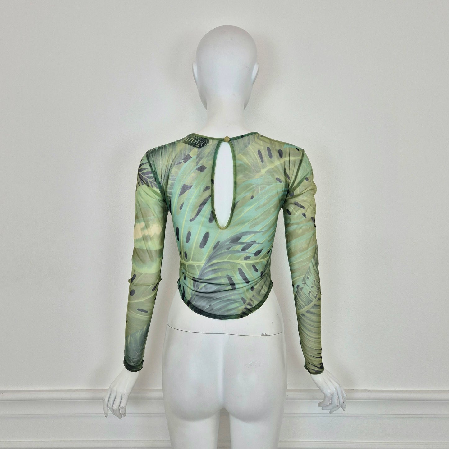 Gianfranco Ferrè | Maglia aderente stampa foglie