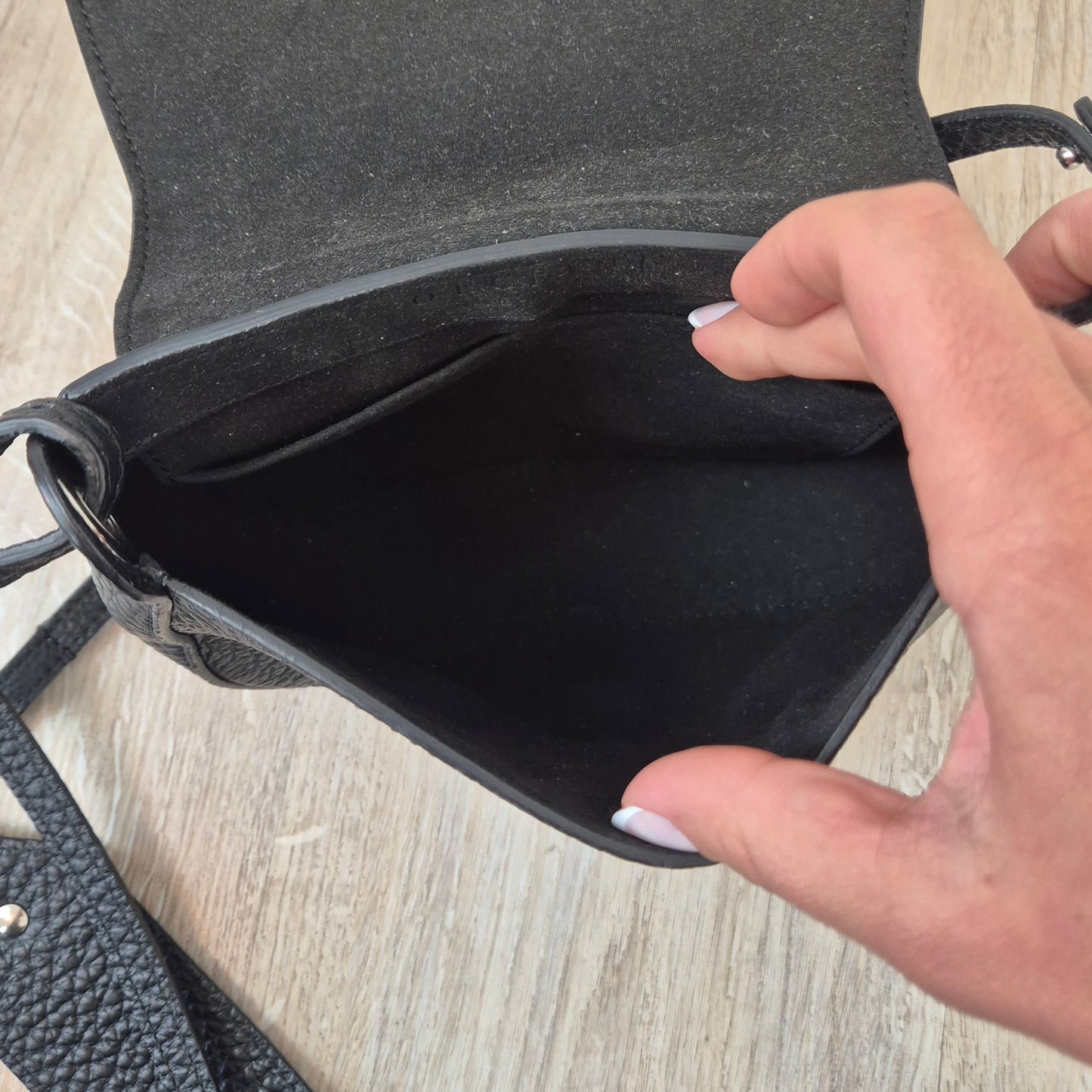 Orciani | Mini bag tracolla pelle nera