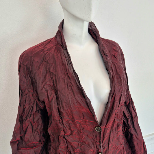 Romeo Gigli | Giacca in metallo effetto stropicciato ss1999