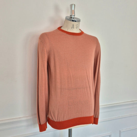 Prada | Maglioncino uomo cotone righe arancio
