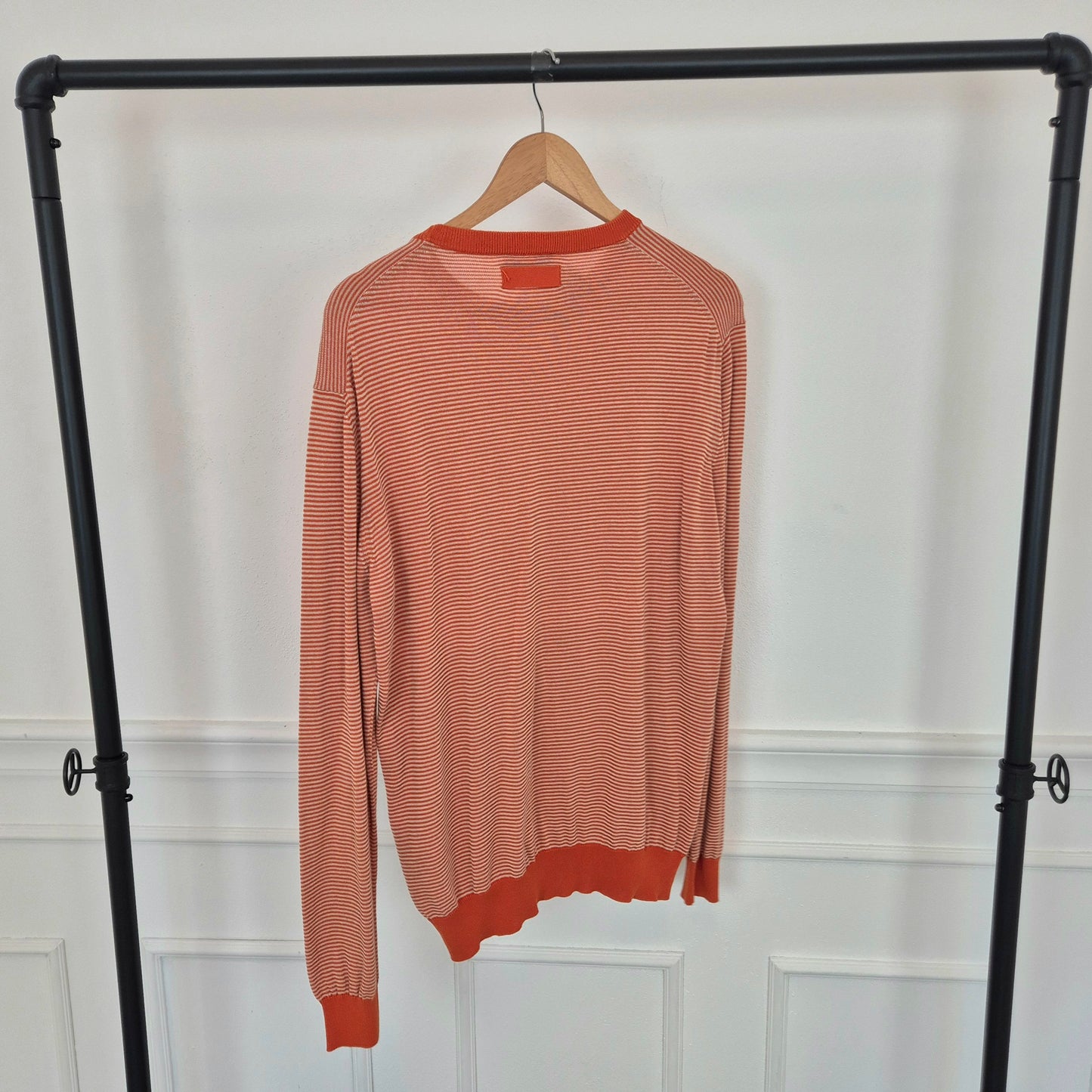 Prada | Maglioncino uomo cotone righe arancio