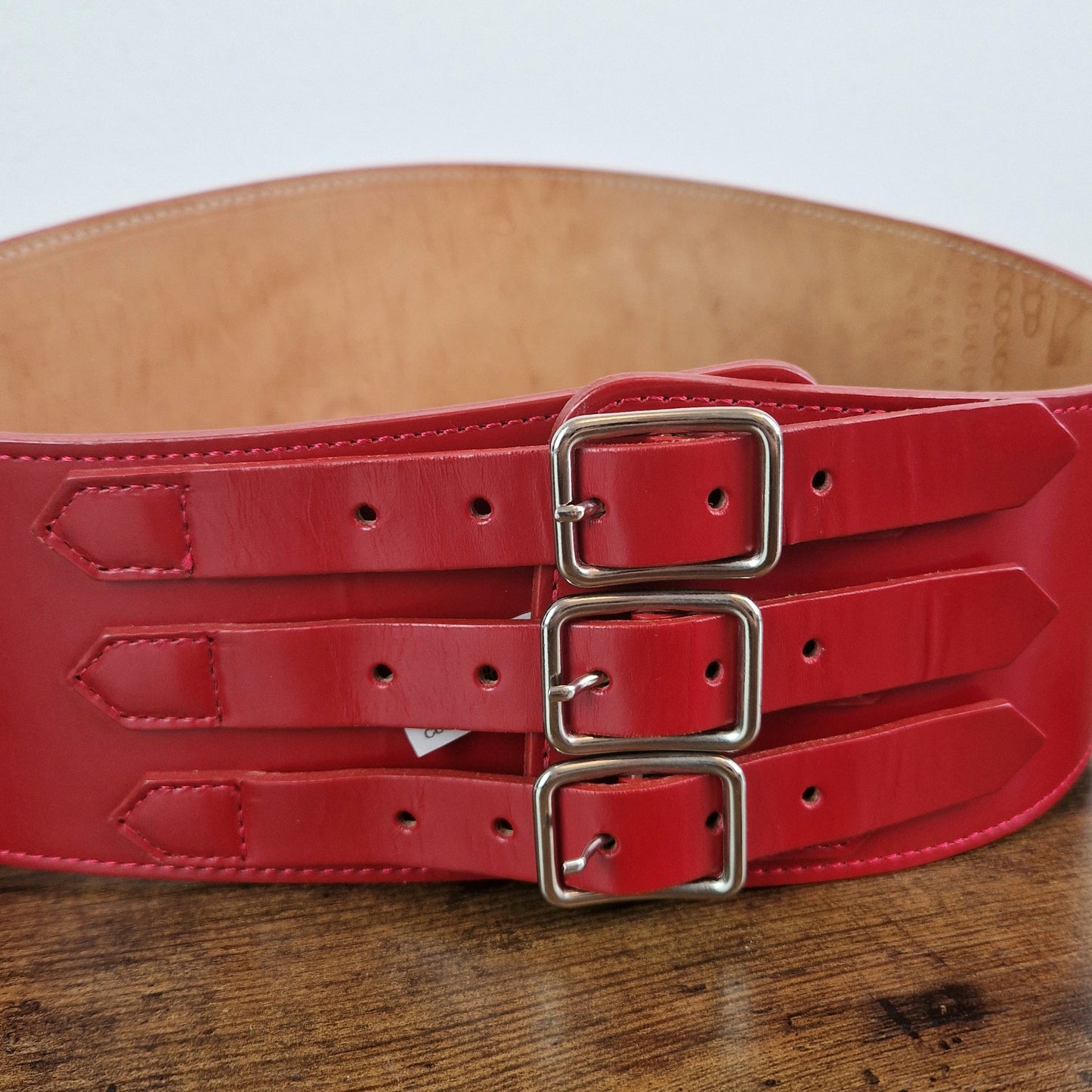 Cinturone maxi Comme des Garçons rosso
