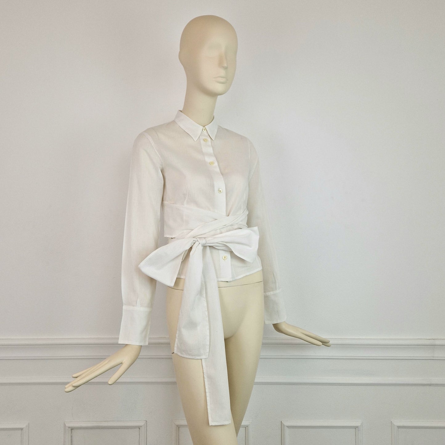 Camicia bianca Romeo Gigli maxi fiocco
