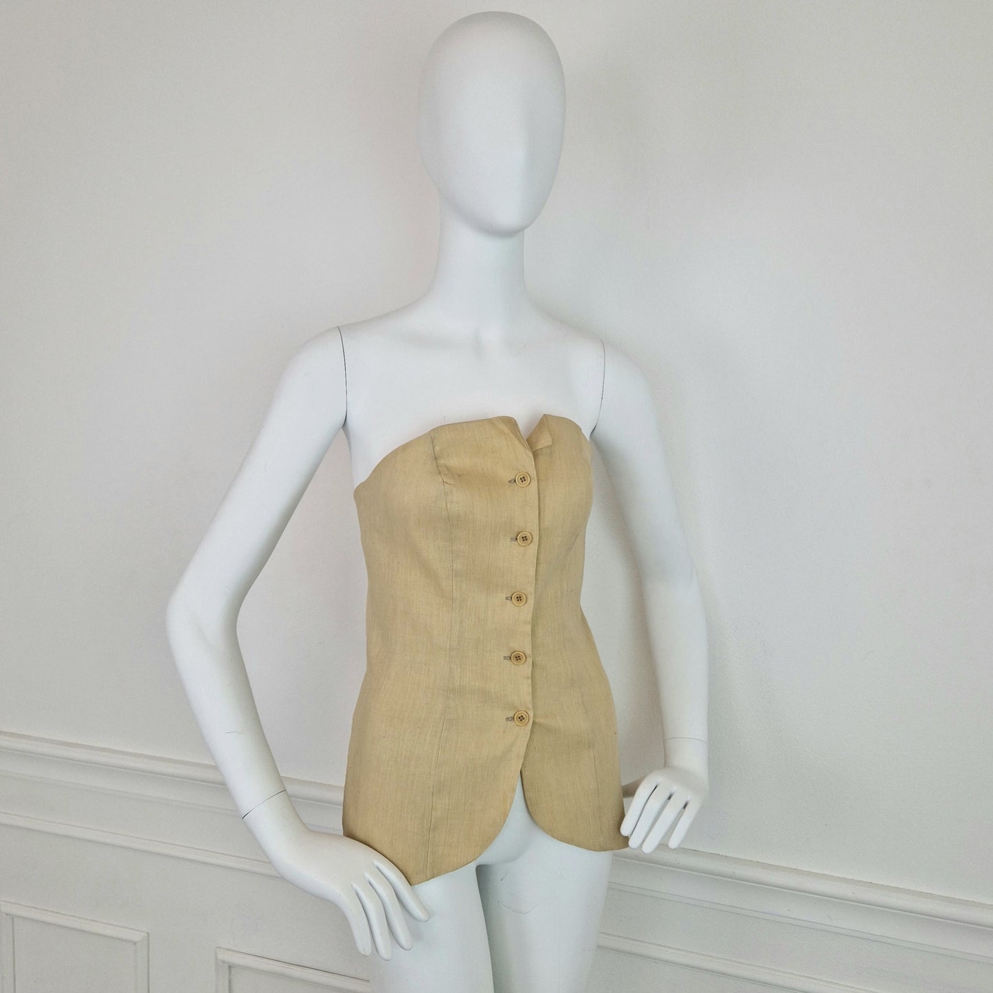 Bustino G di Romeo Gigli lino beige