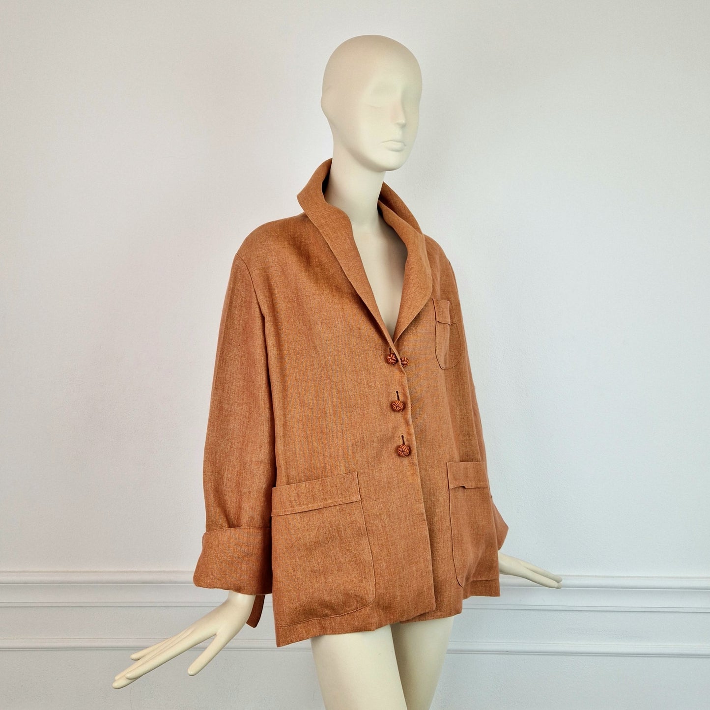 Giacca Romeo Gigli lino arancio 1994