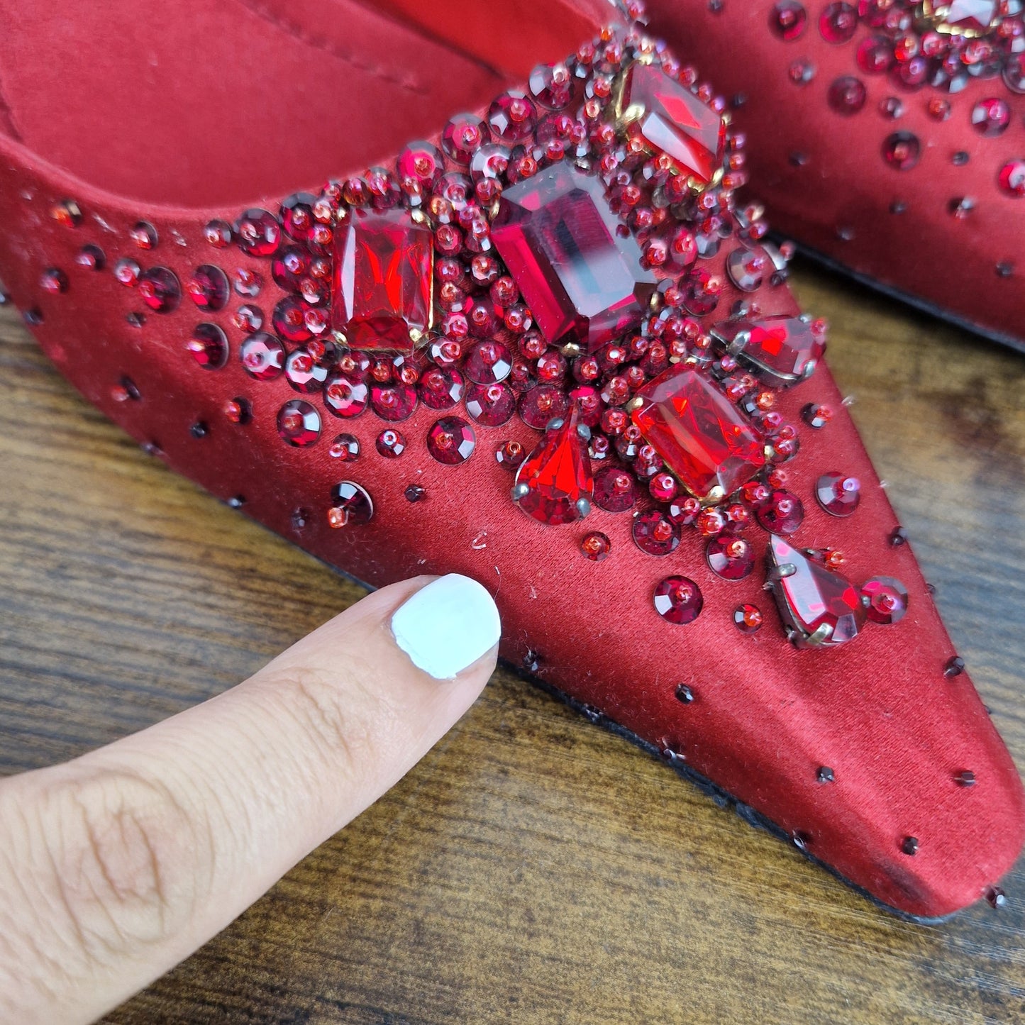 Sabot Casadei raso rosso