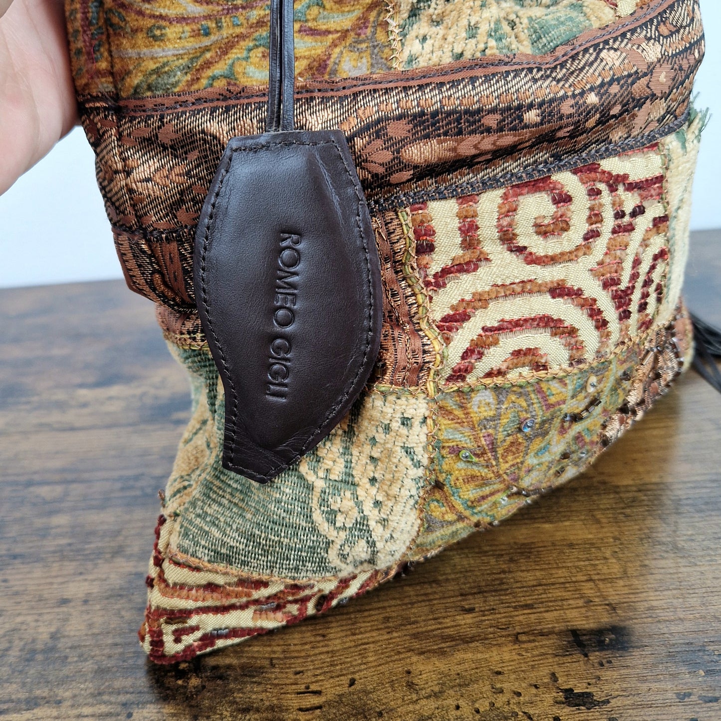Borsa Romeo Gigli tessuto e perline