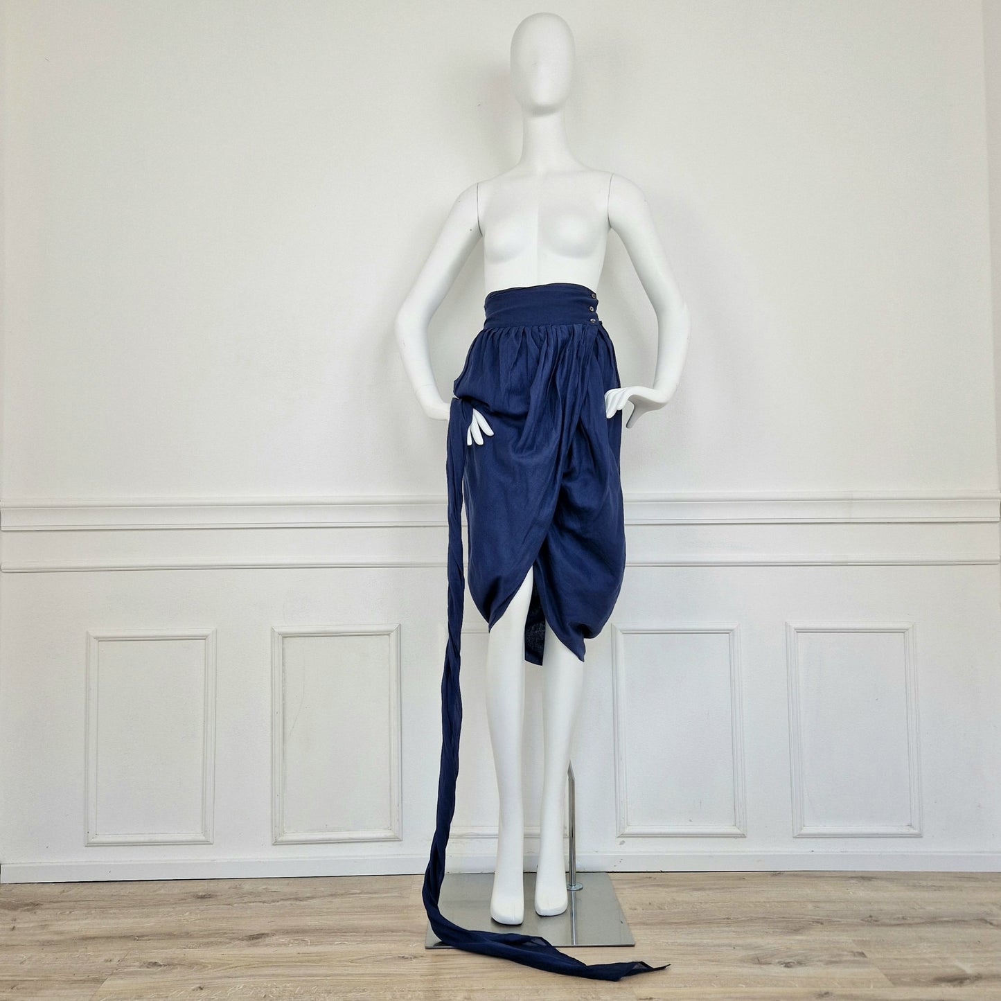 Gonna Romeo Gigli blu anni '80