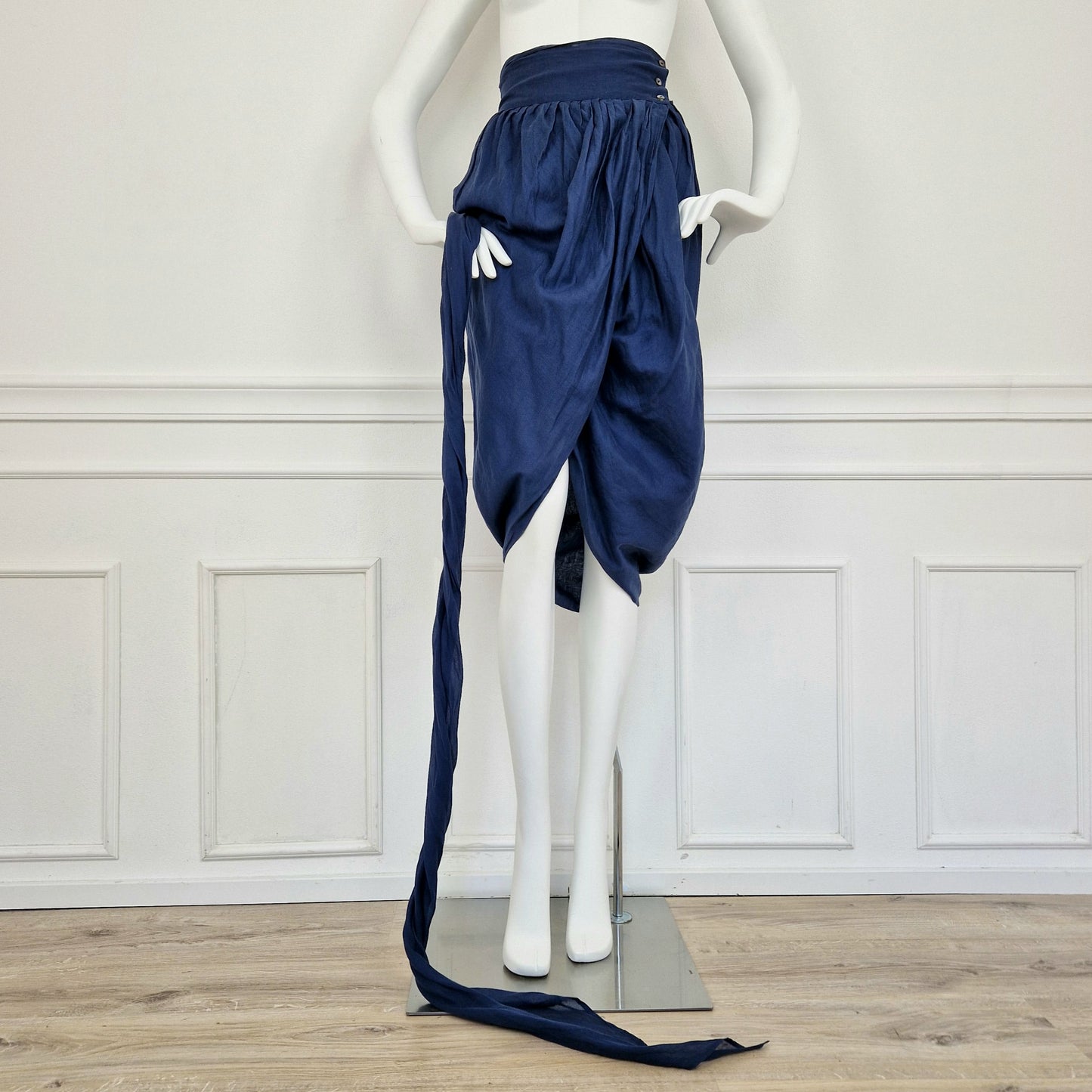 Gonna Romeo Gigli blu anni '80