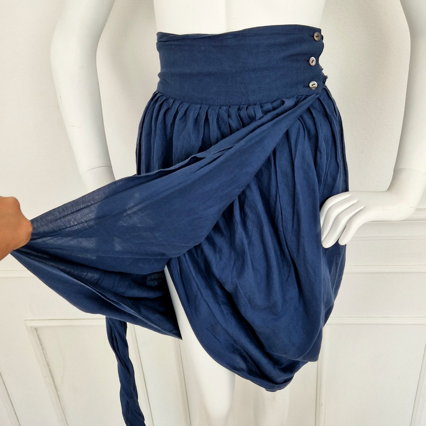 Gonna Romeo Gigli blu anni '80