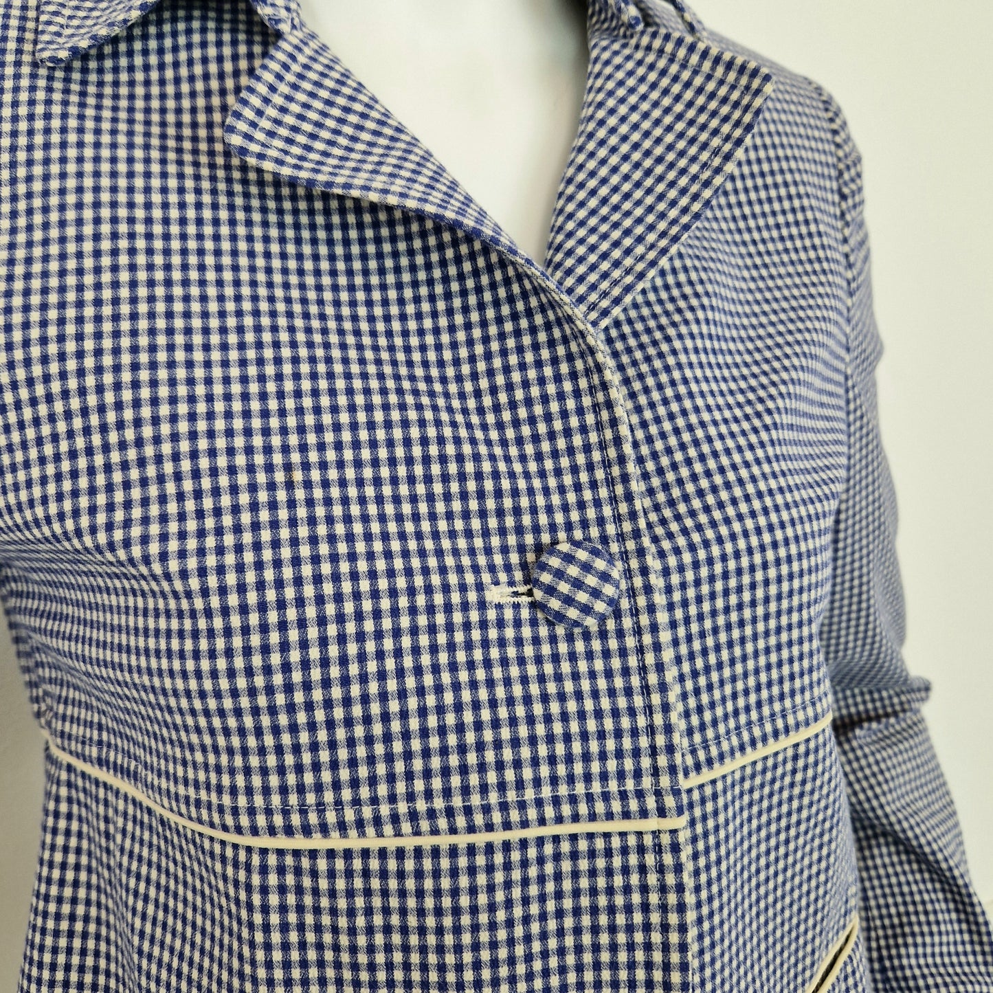 Giacca G Romeo Gigli vichy blu