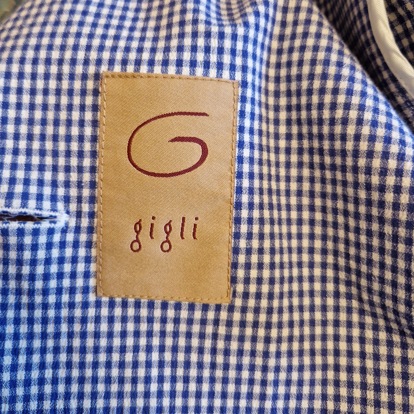 Giacca G Romeo Gigli vichy blu