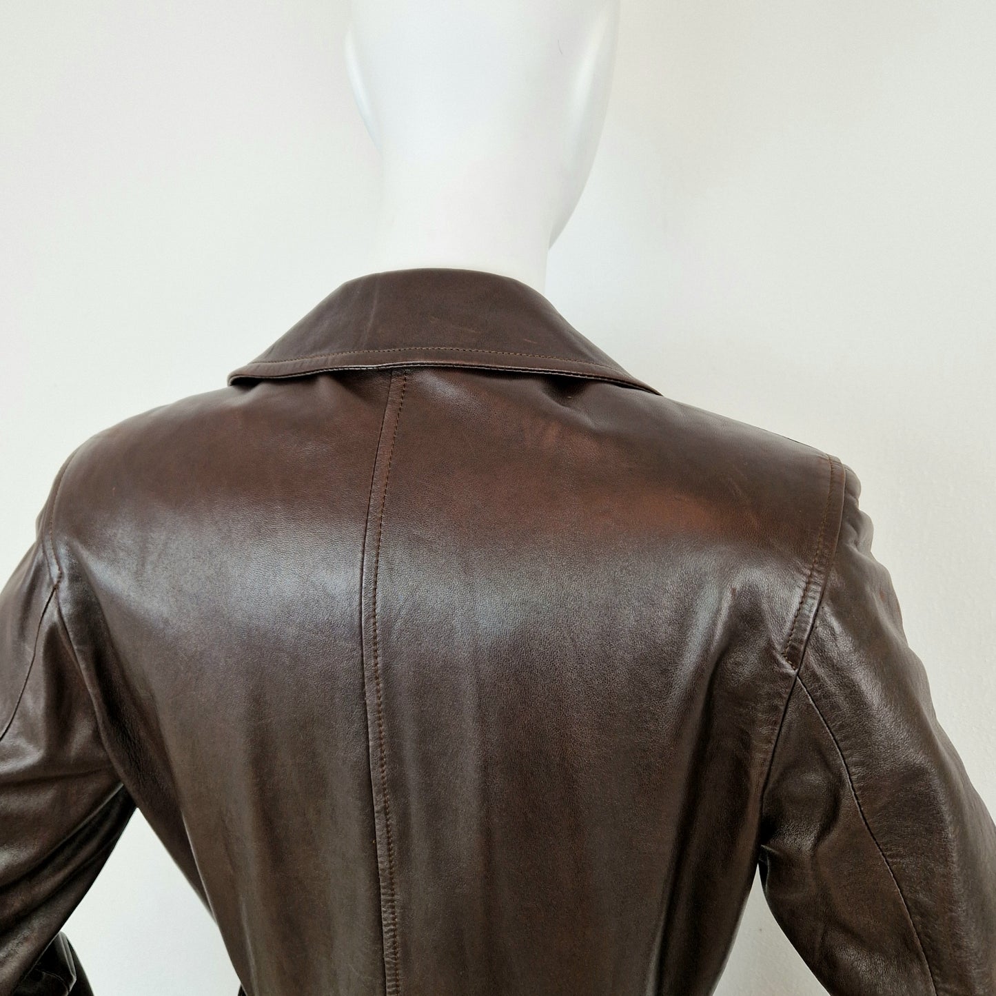 Giacca Krizia pelle marrone