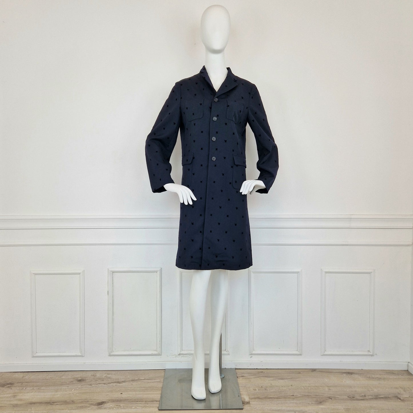 Soprabito Comme des Garçons lana blu