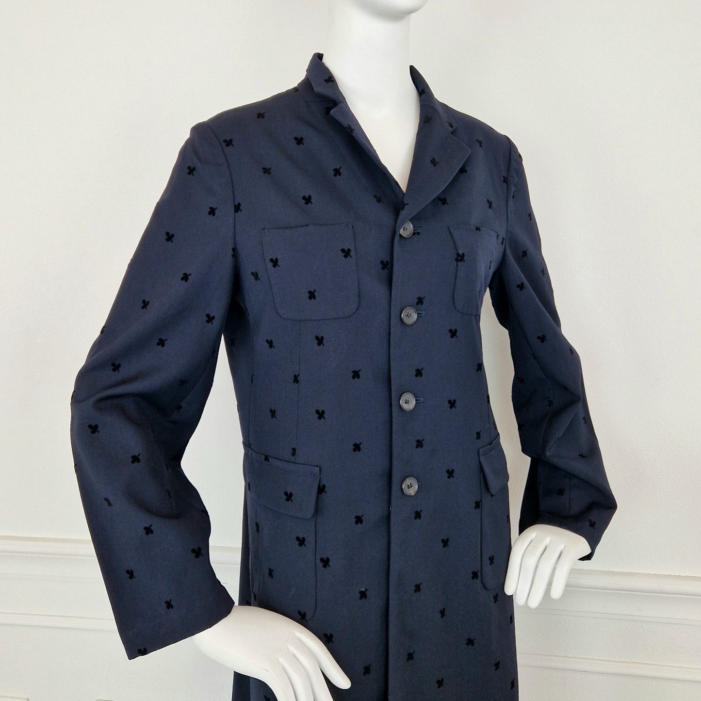 Soprabito Comme des Garçons lana blu