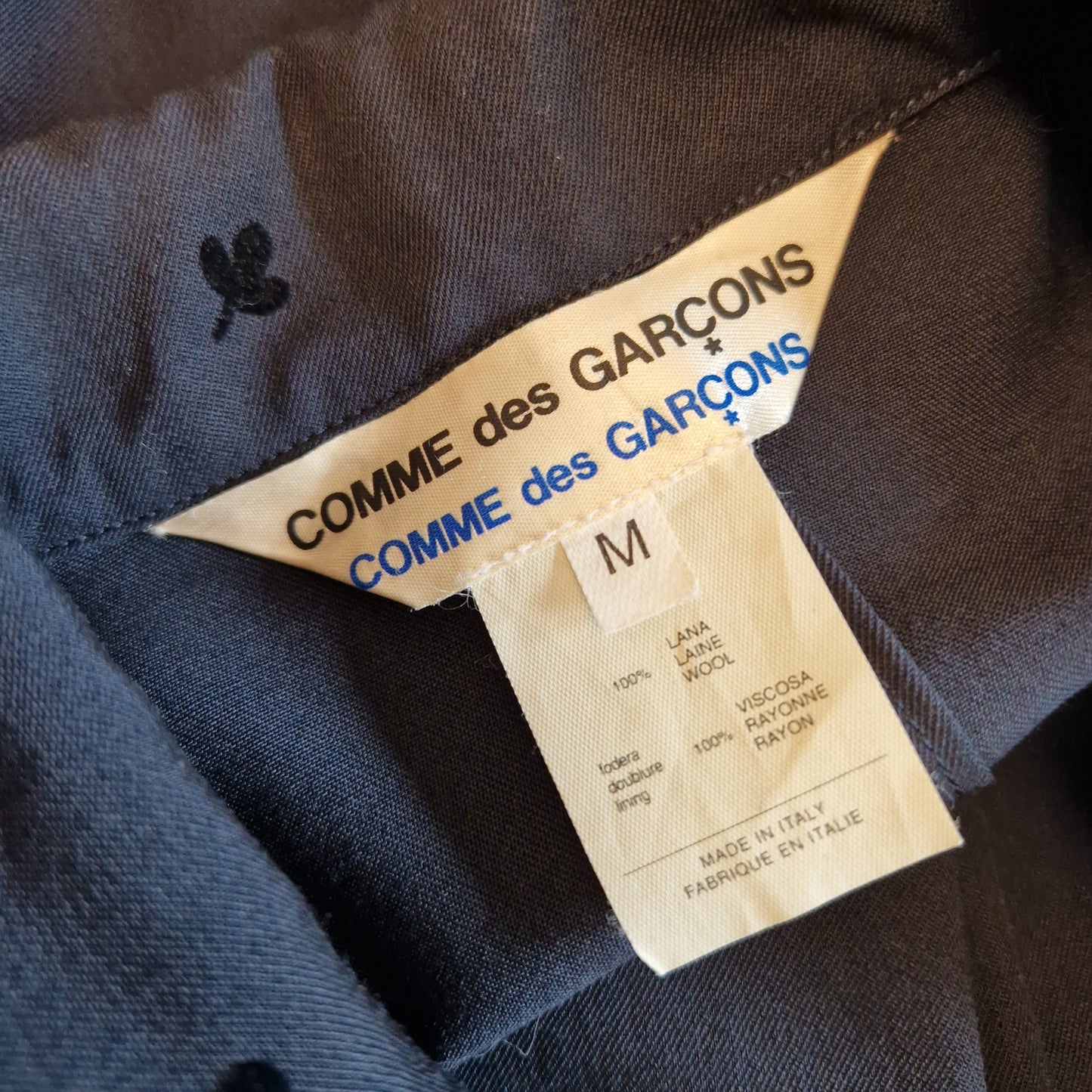 Soprabito Comme des Garçons lana blu