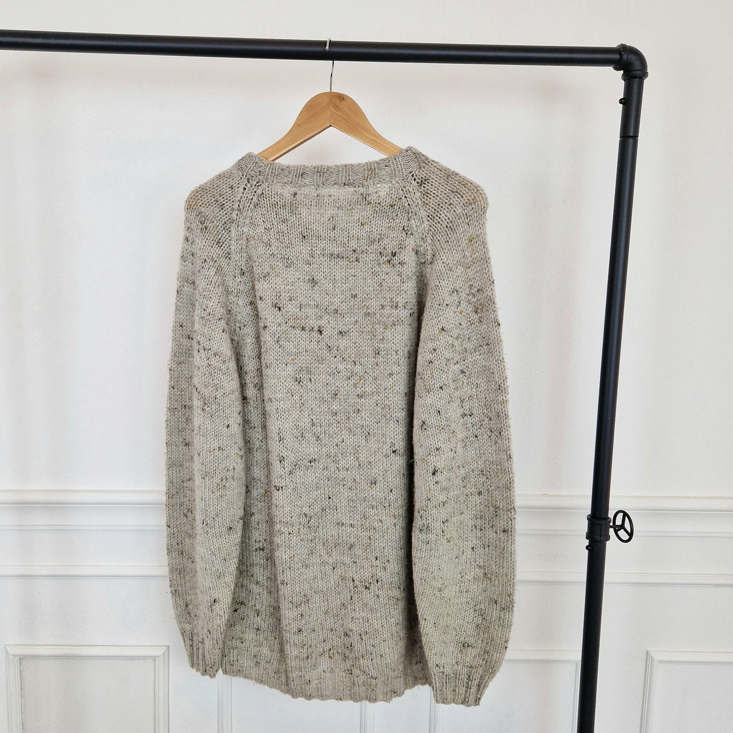 Maxi maglione oversize con trecce