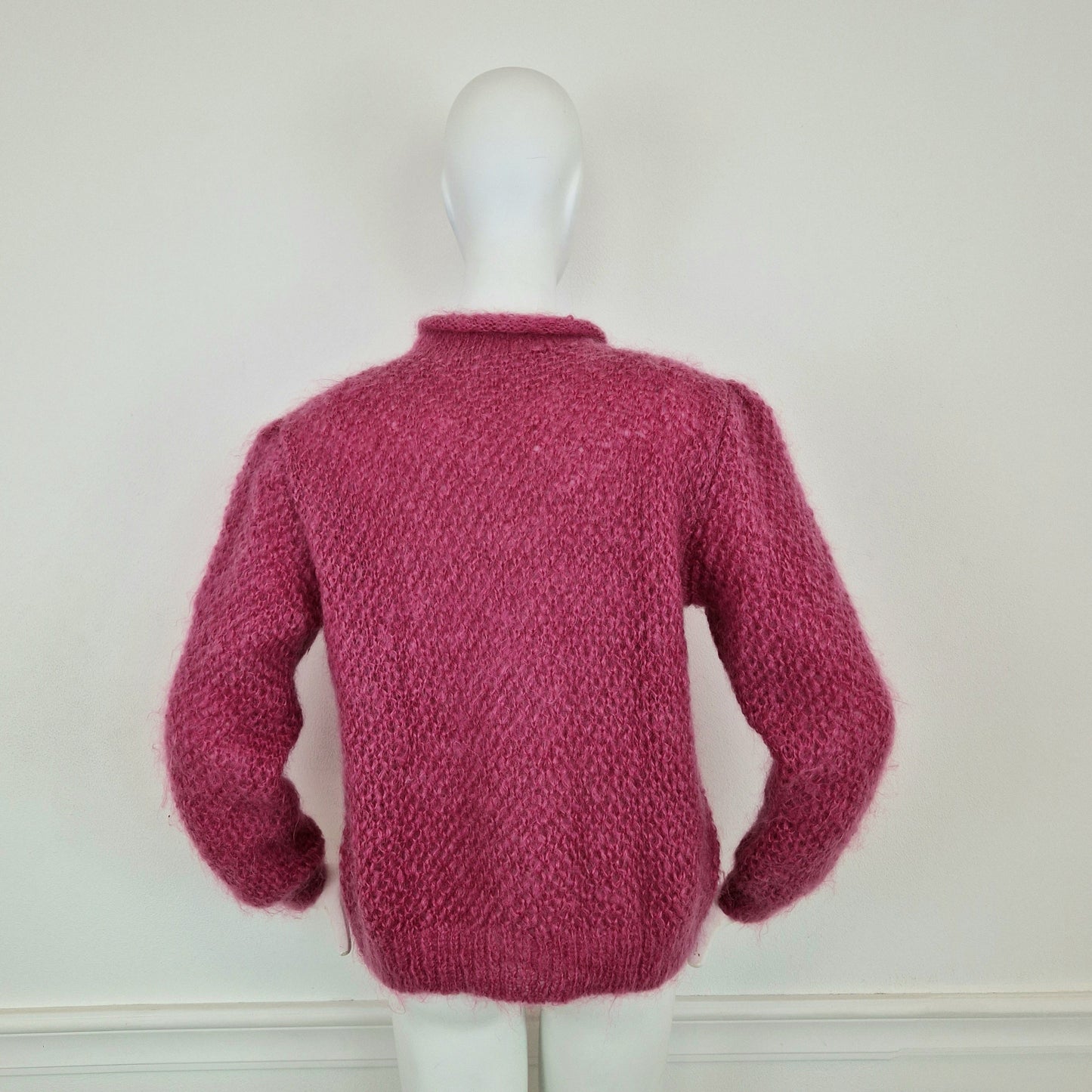 Maglione rosa con lurex dorato