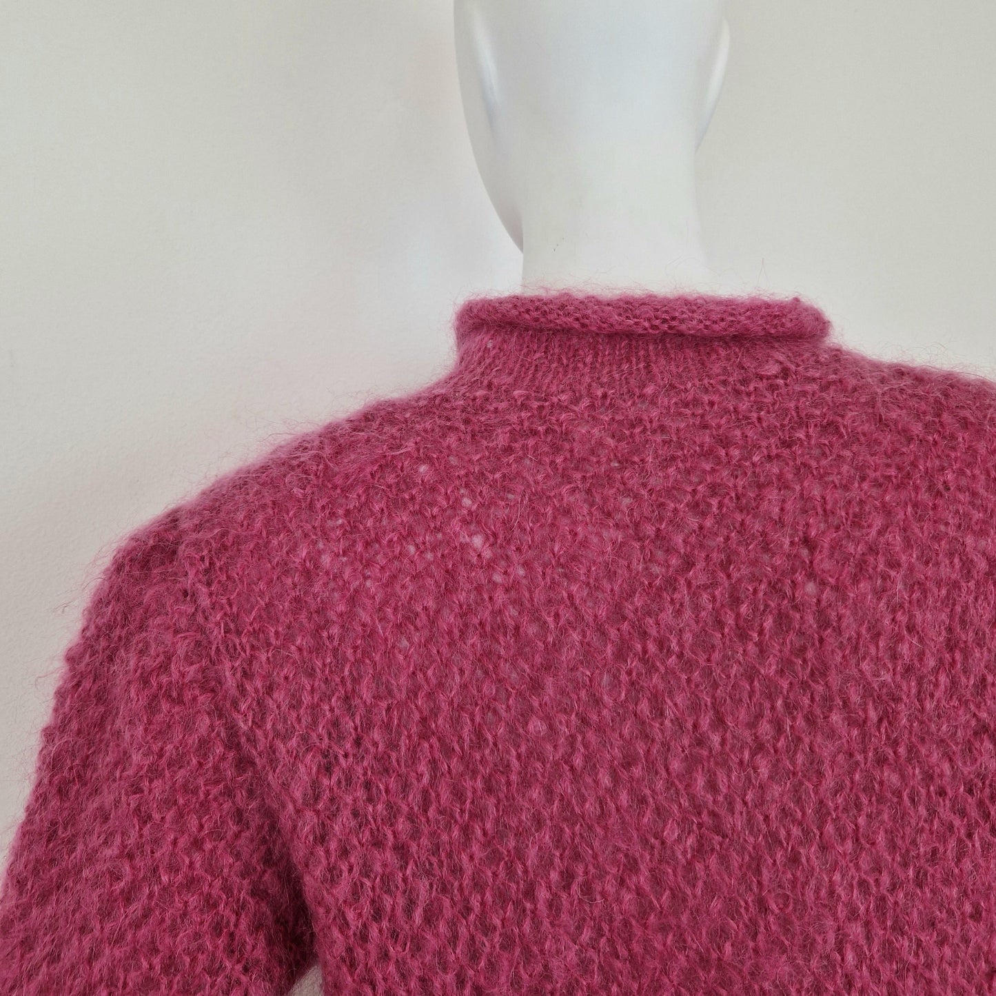 Maglione rosa con lurex dorato
