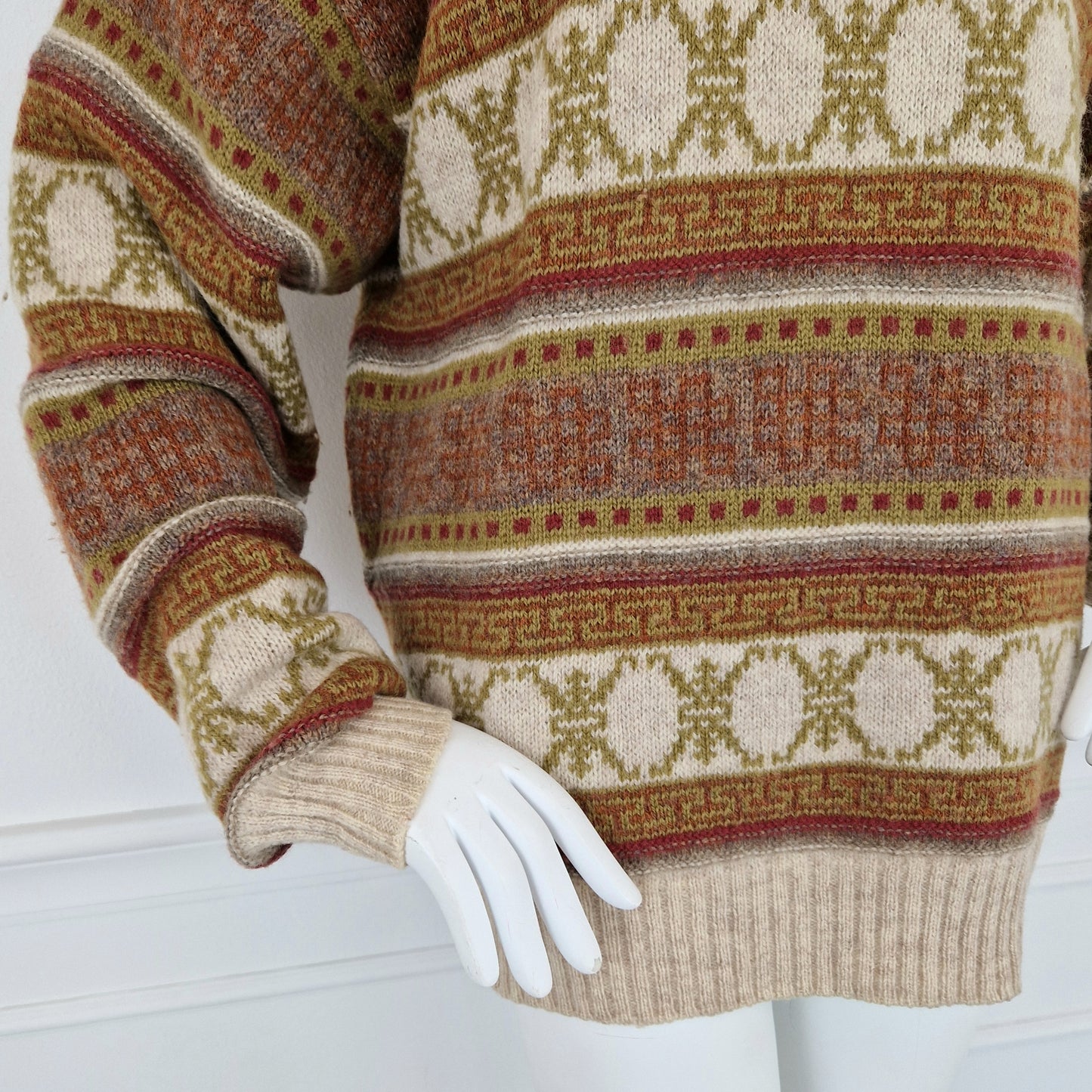 Maxi maglione oversize con disegni
