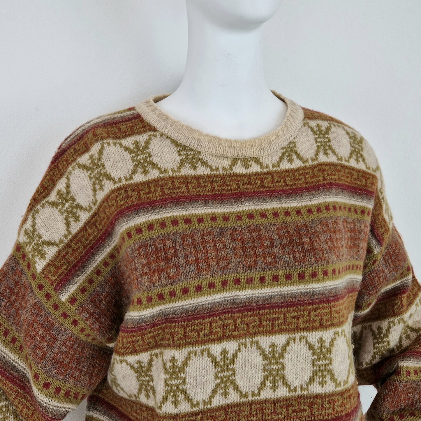 Maxi maglione oversize con disegni