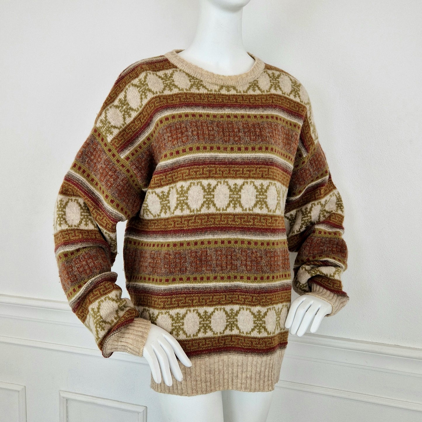Maxi maglione oversize con disegni