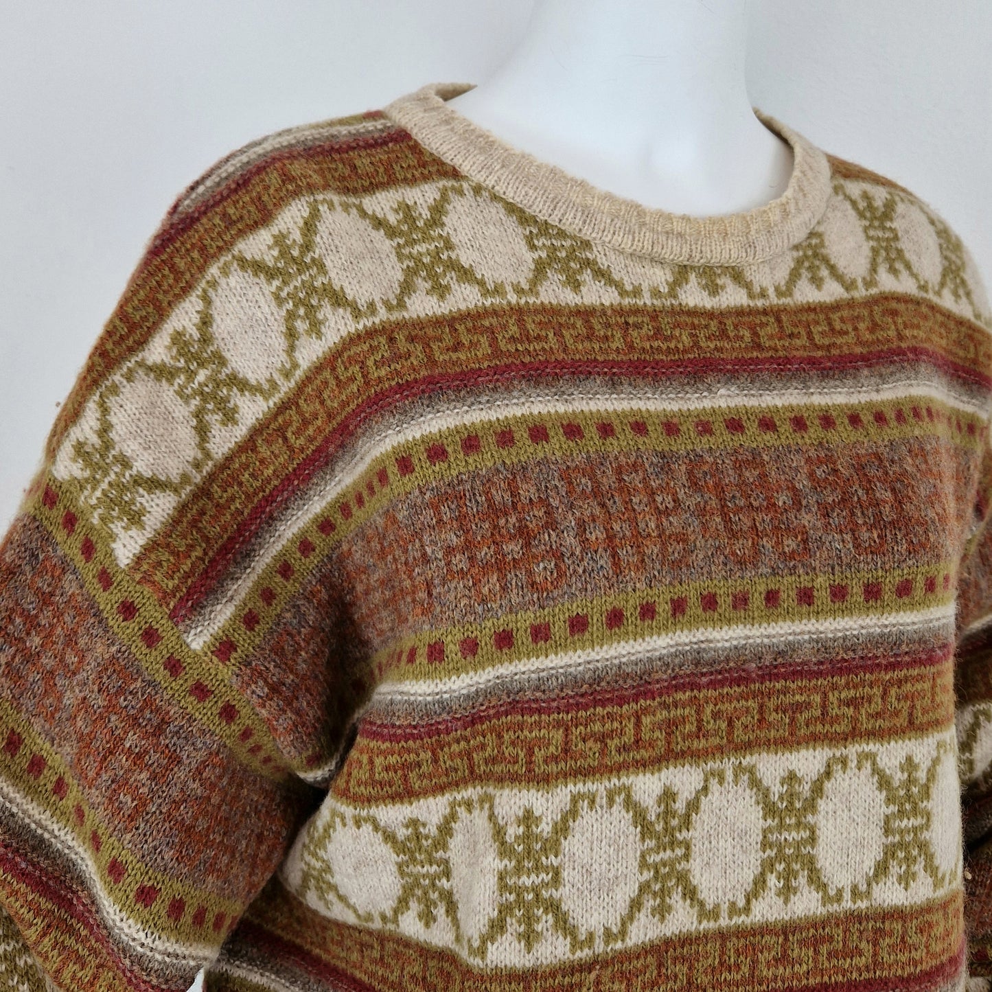Maxi maglione oversize con disegni