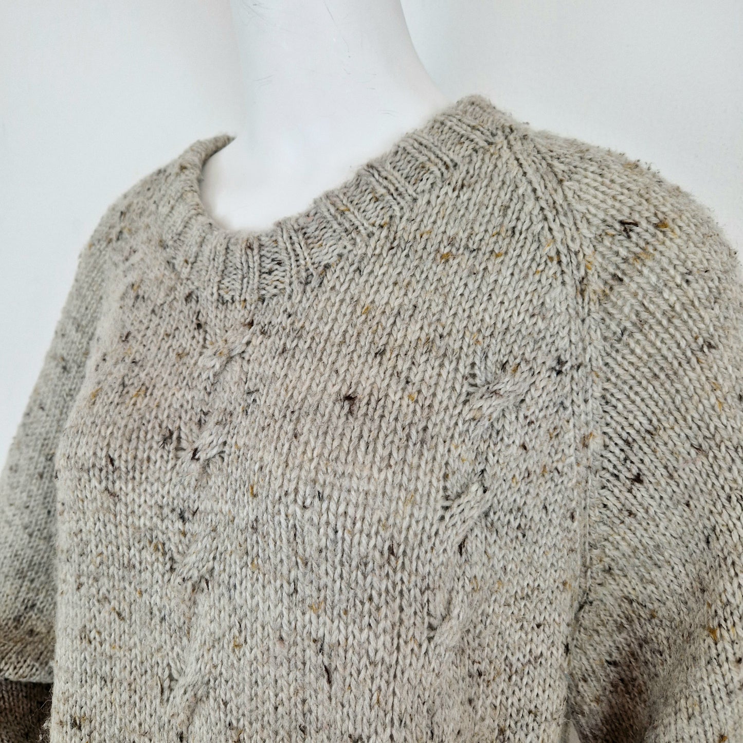 Maxi maglione oversize con trecce