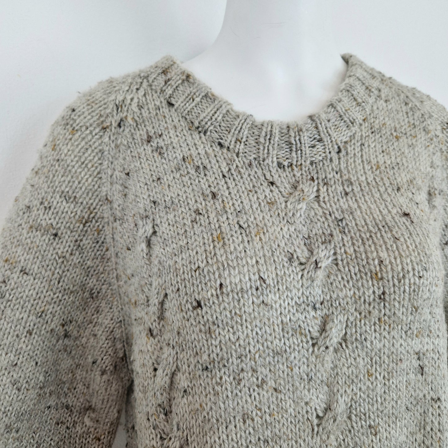Maxi maglione oversize con trecce