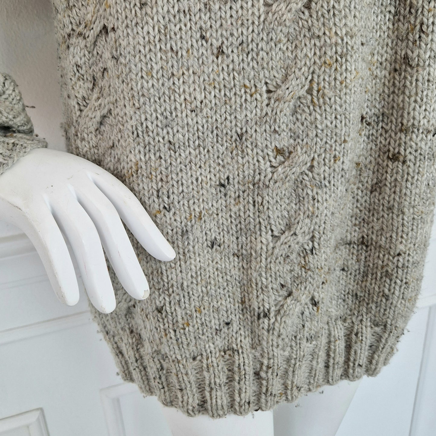Maxi maglione oversize con trecce