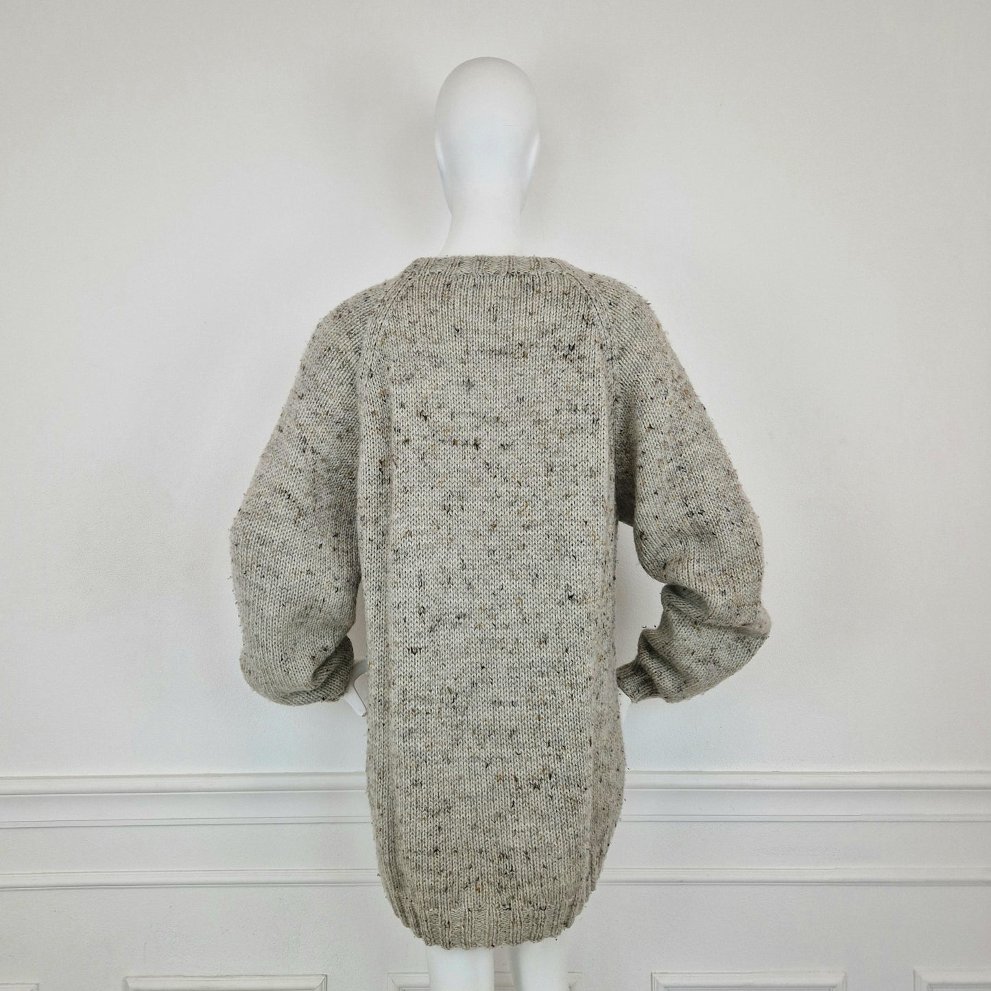 Maxi maglione oversize con trecce