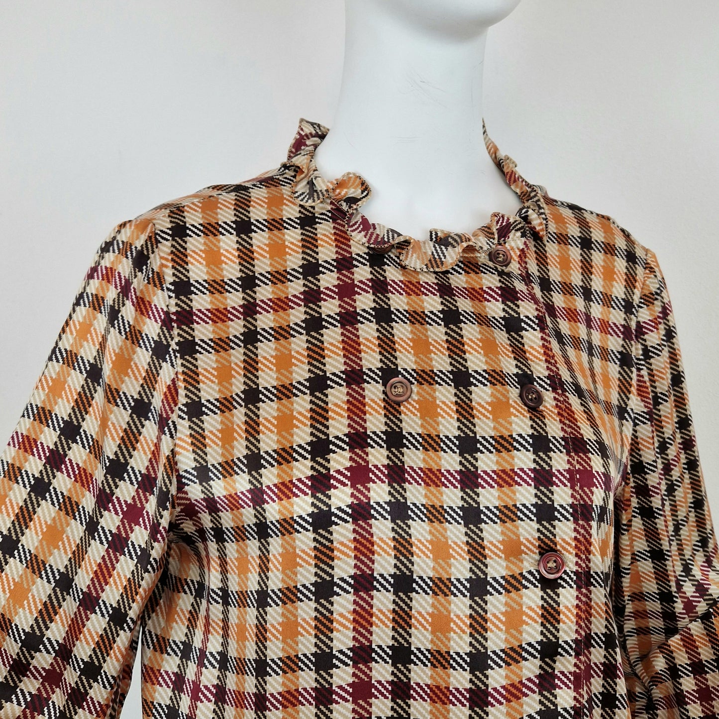 Camicia Valentino Miss V pied de poule seta