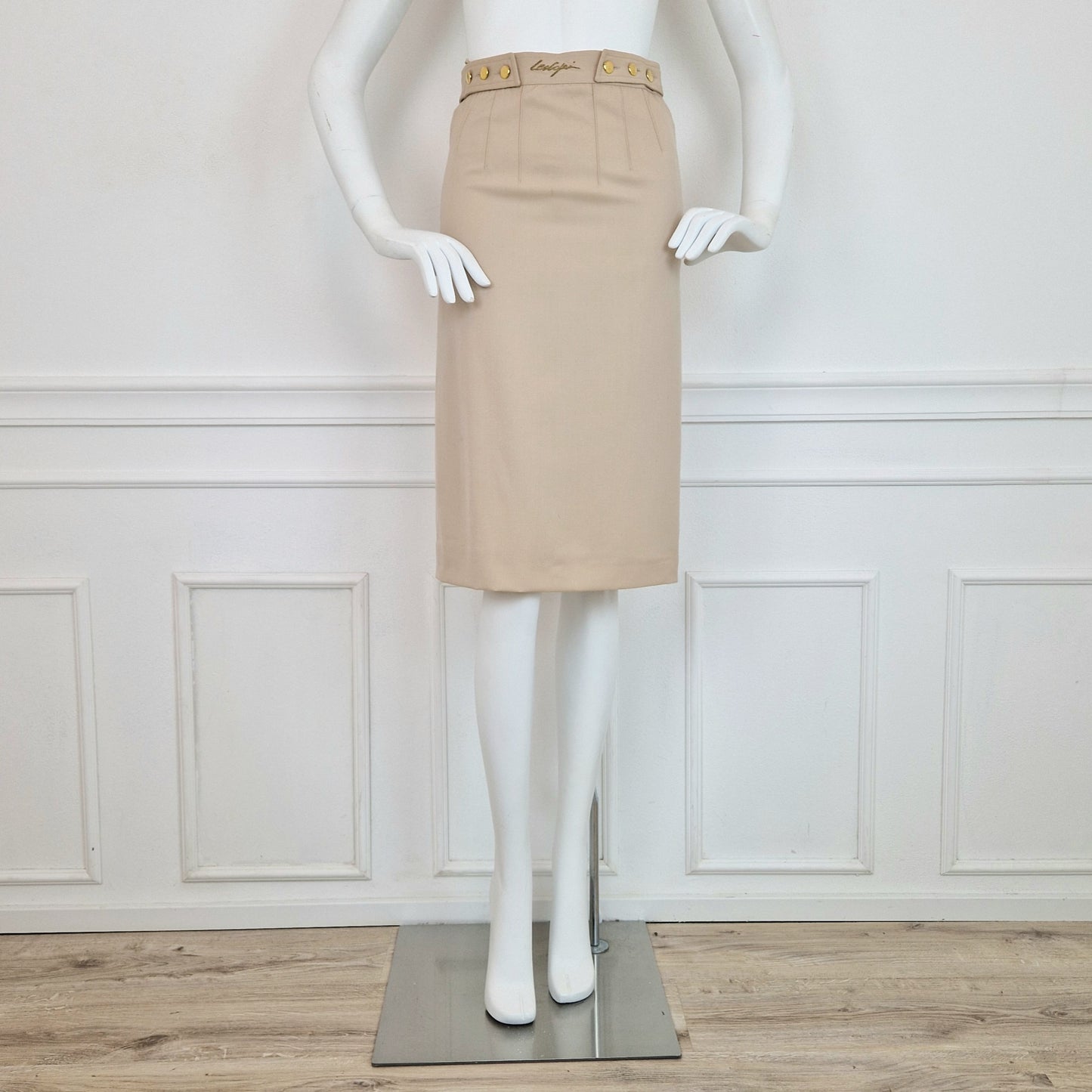 Gonna Les Copains lana beige