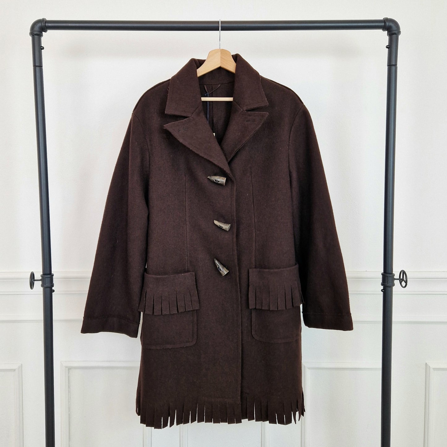 Cappotto G di Romeo Gigli con frange