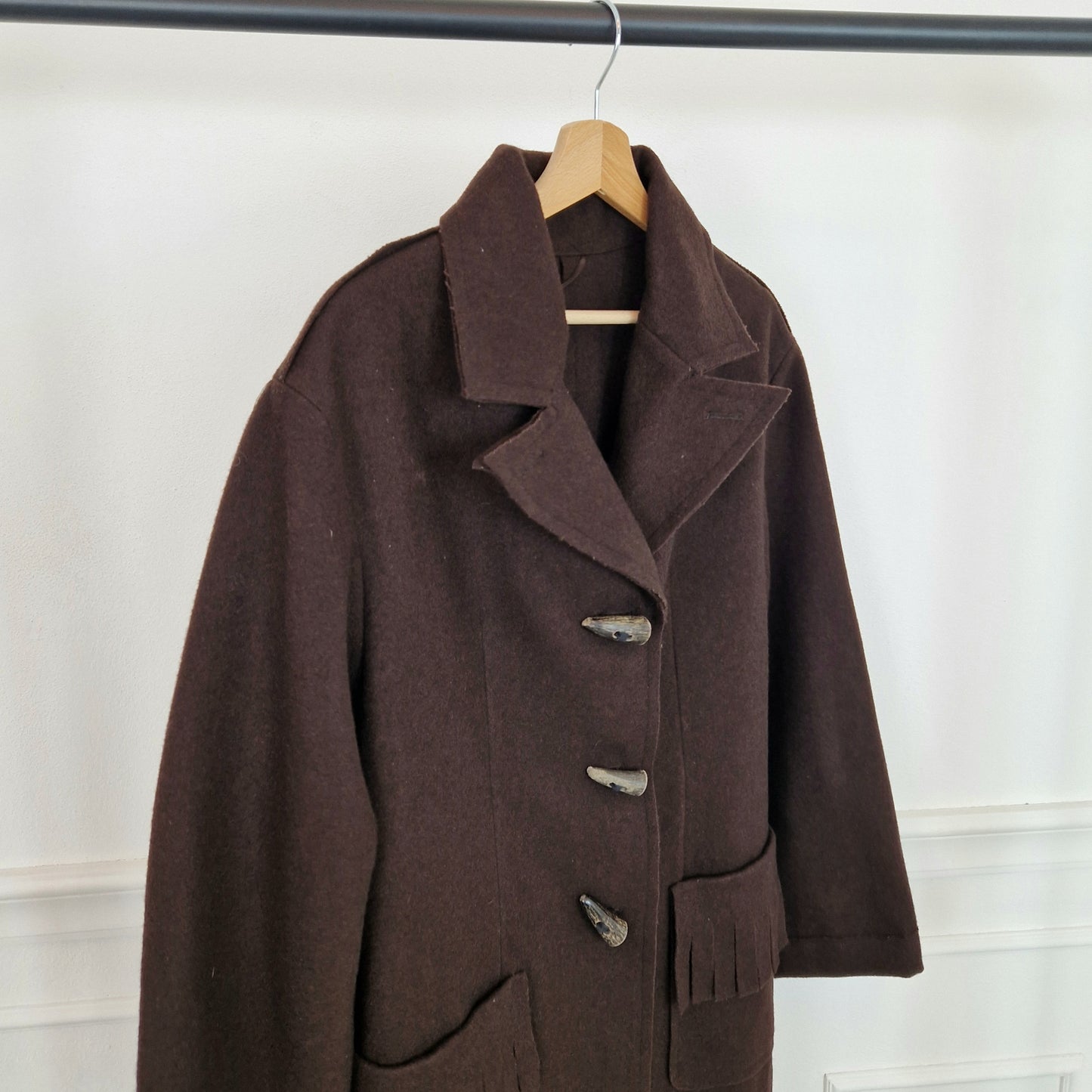 Cappotto G di Romeo Gigli con frange
