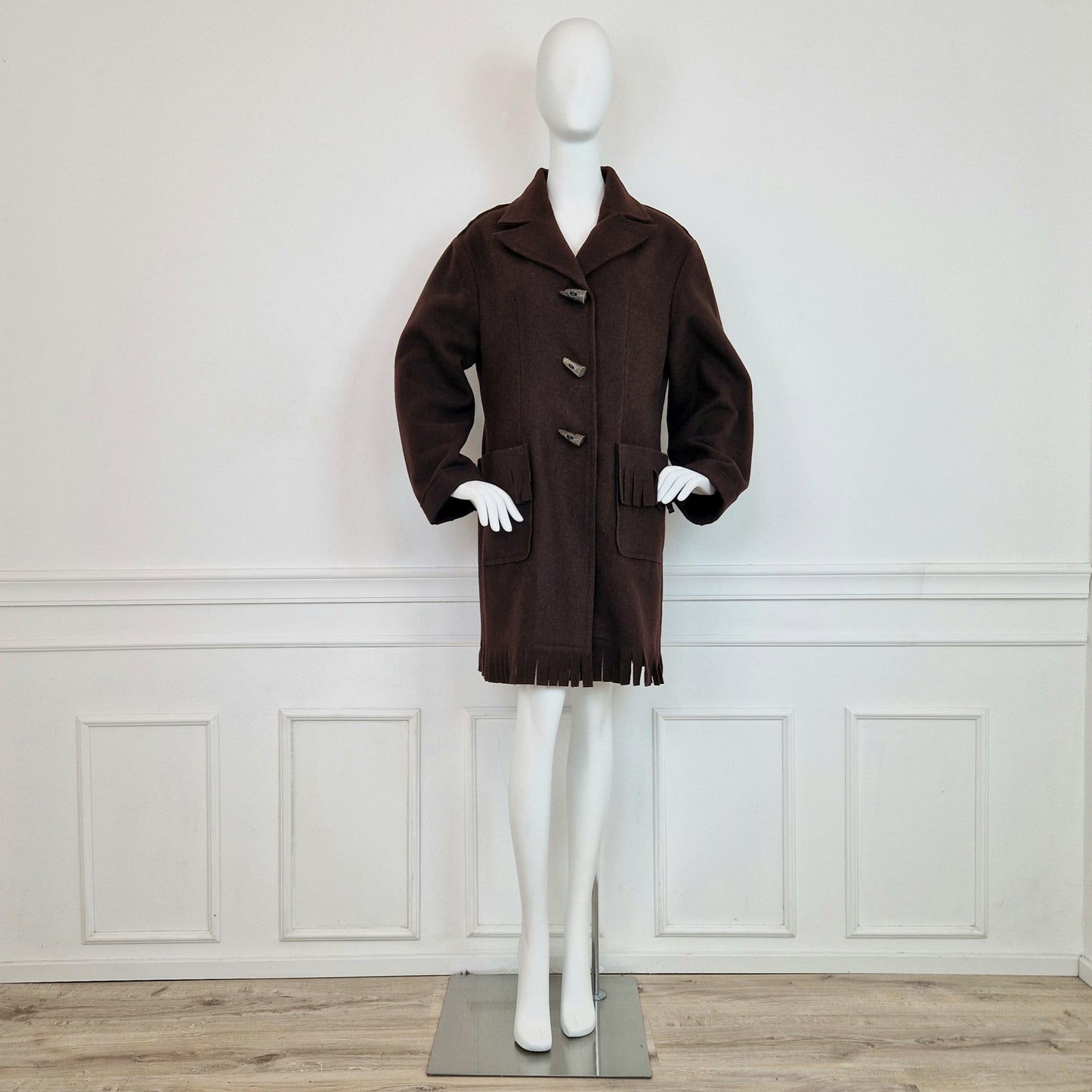Cappotto G di Romeo Gigli con frange