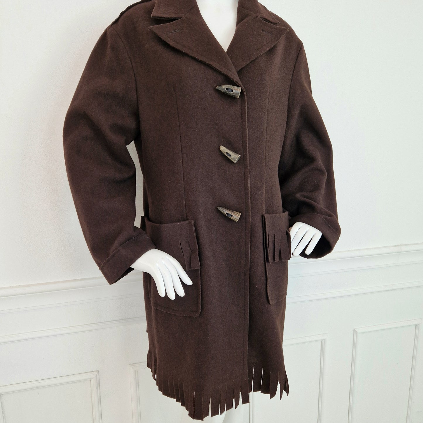 Cappotto G di Romeo Gigli con frange