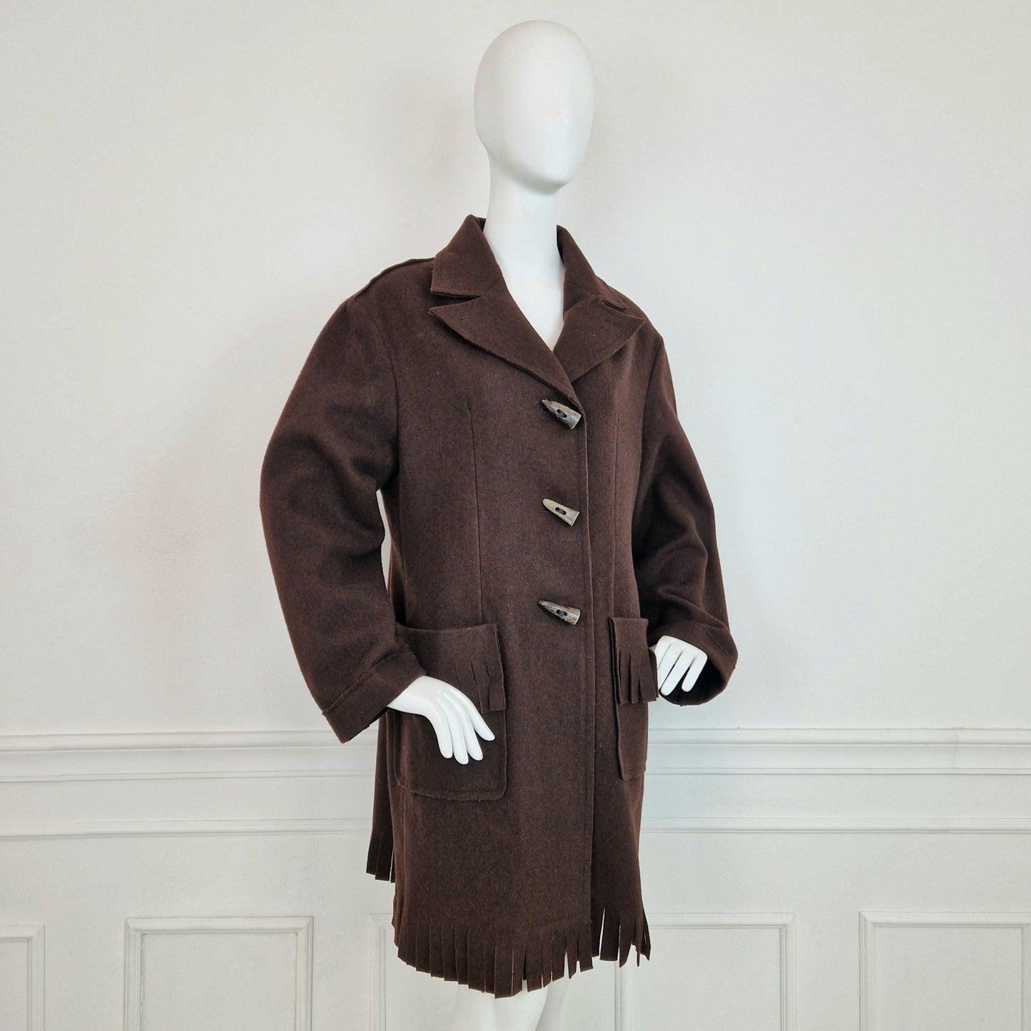 Cappotto G di Romeo Gigli con frange