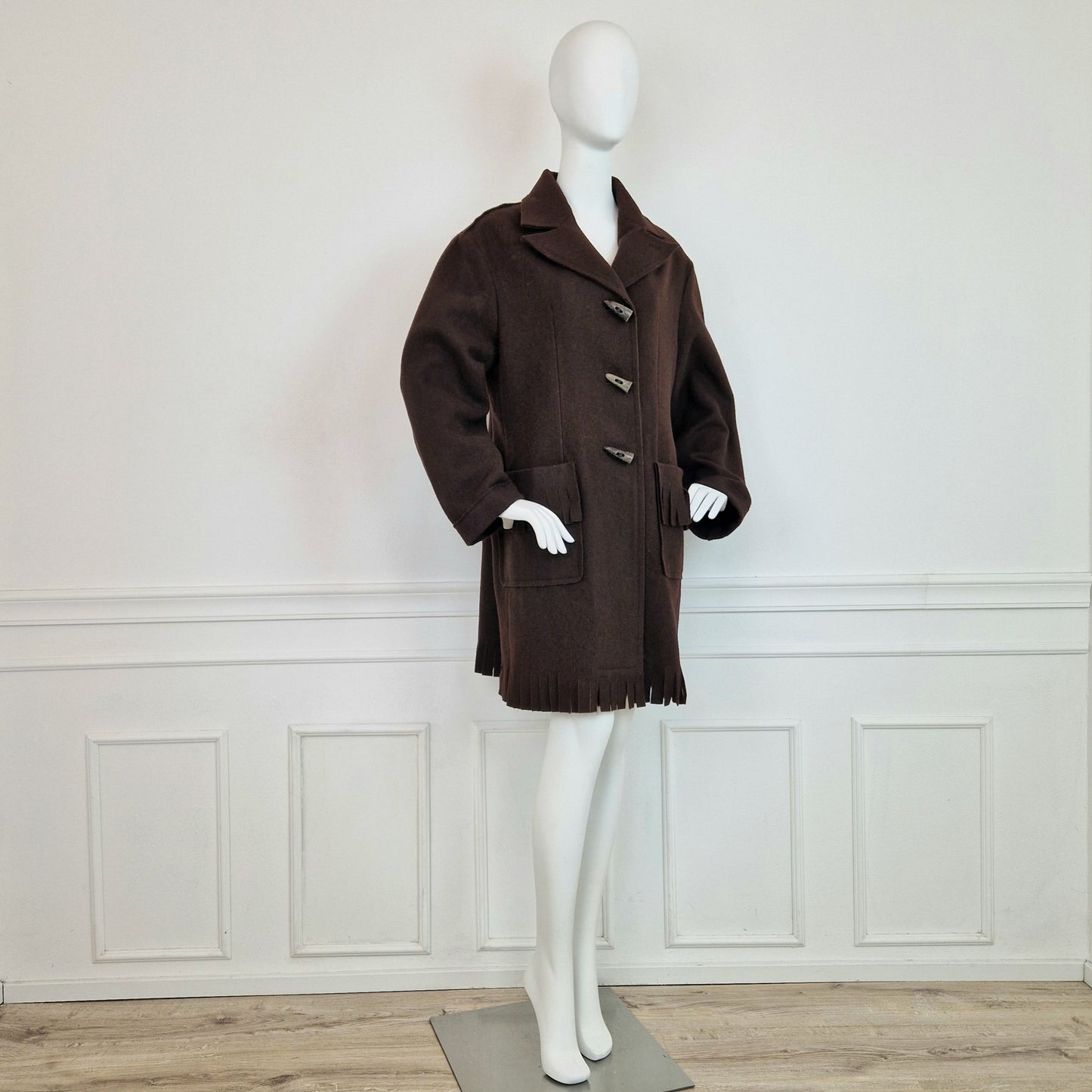 Cappotto G di Romeo Gigli con frange
