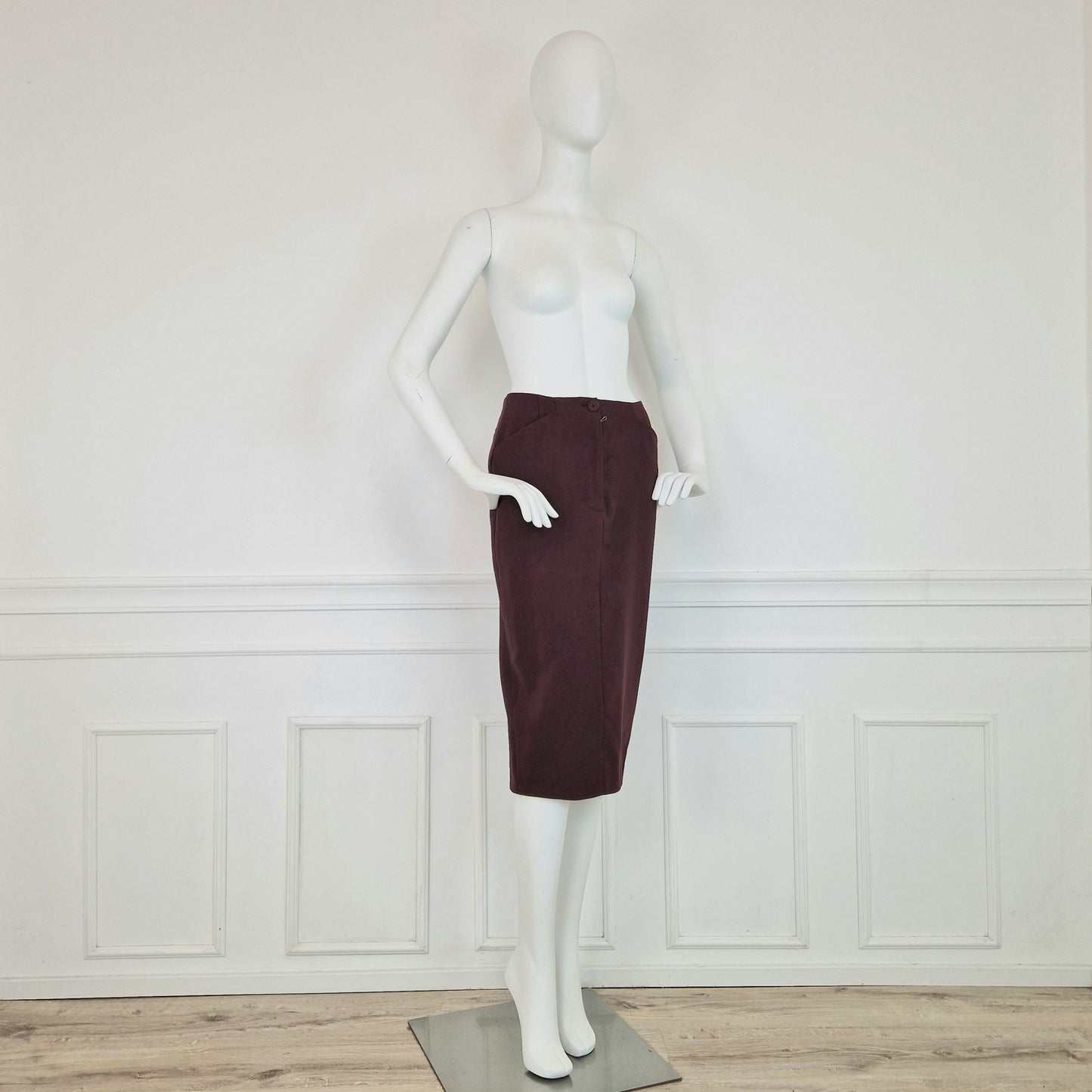 Gonna Romeo Gigli borgogna inverno 1995