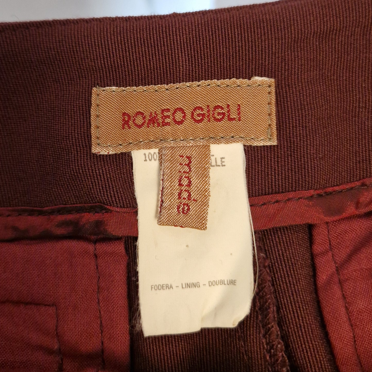 Gonna Romeo Gigli borgogna inverno 1995