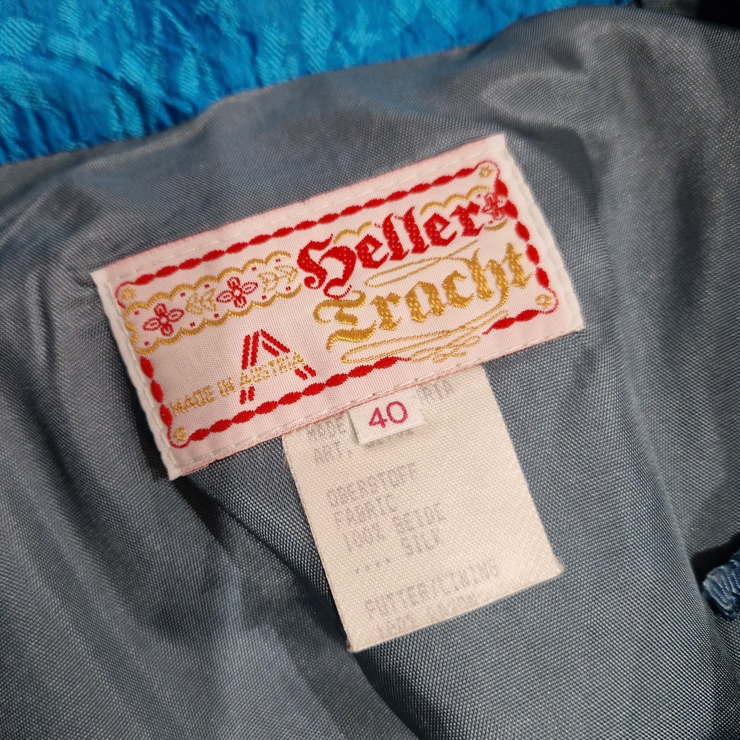 Gonna vintage seta azzurra