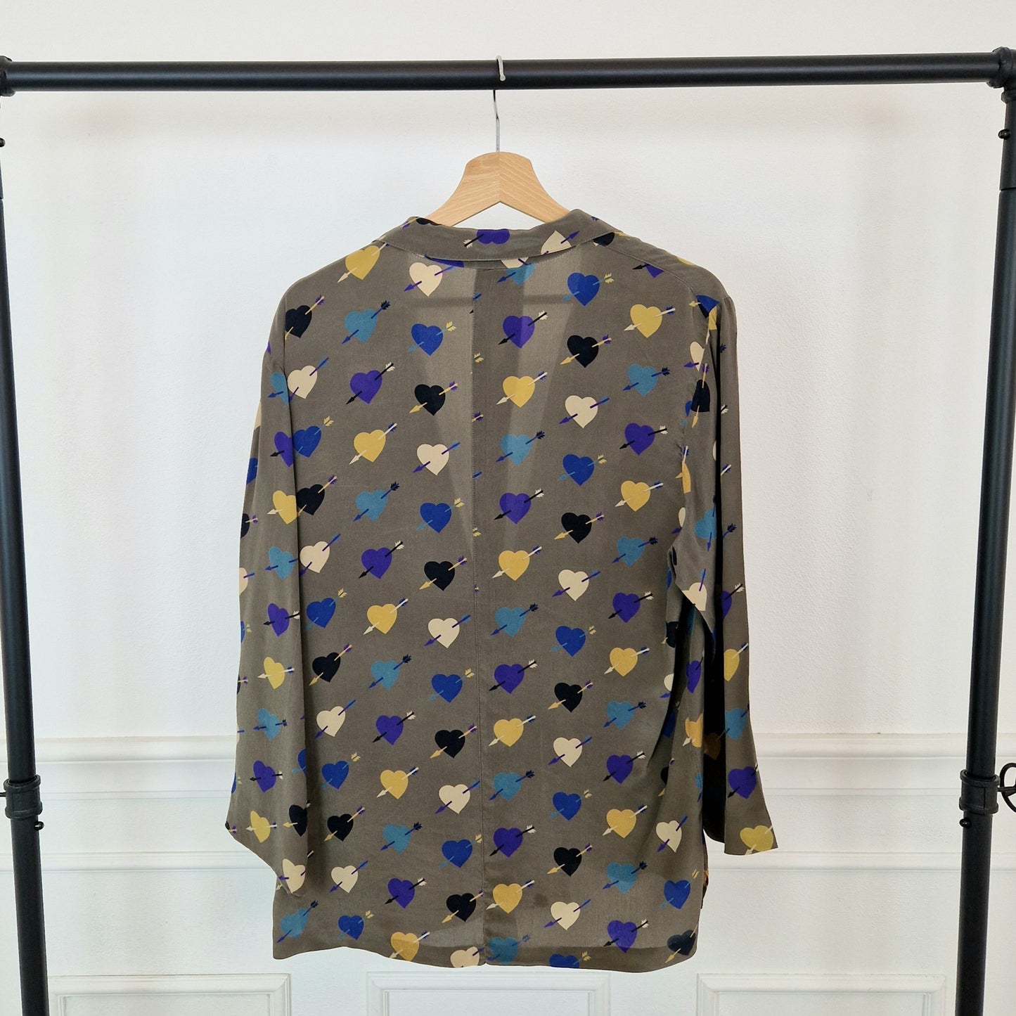 Giacca Krizia vintage in seta con cuori