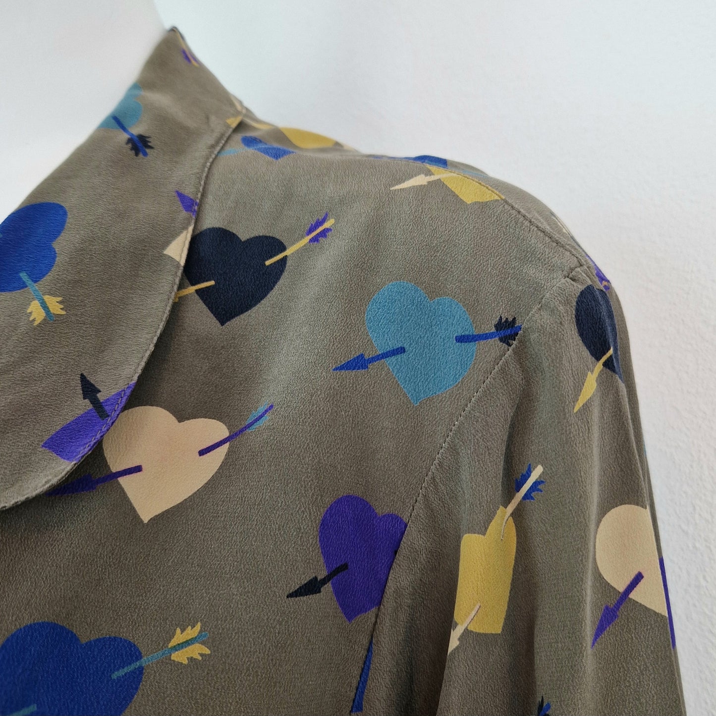 Giacca Krizia vintage in seta con cuori