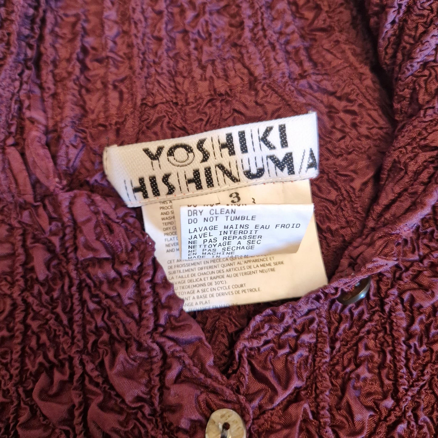 Camicia Yoshiki Hishinuma vinaccia