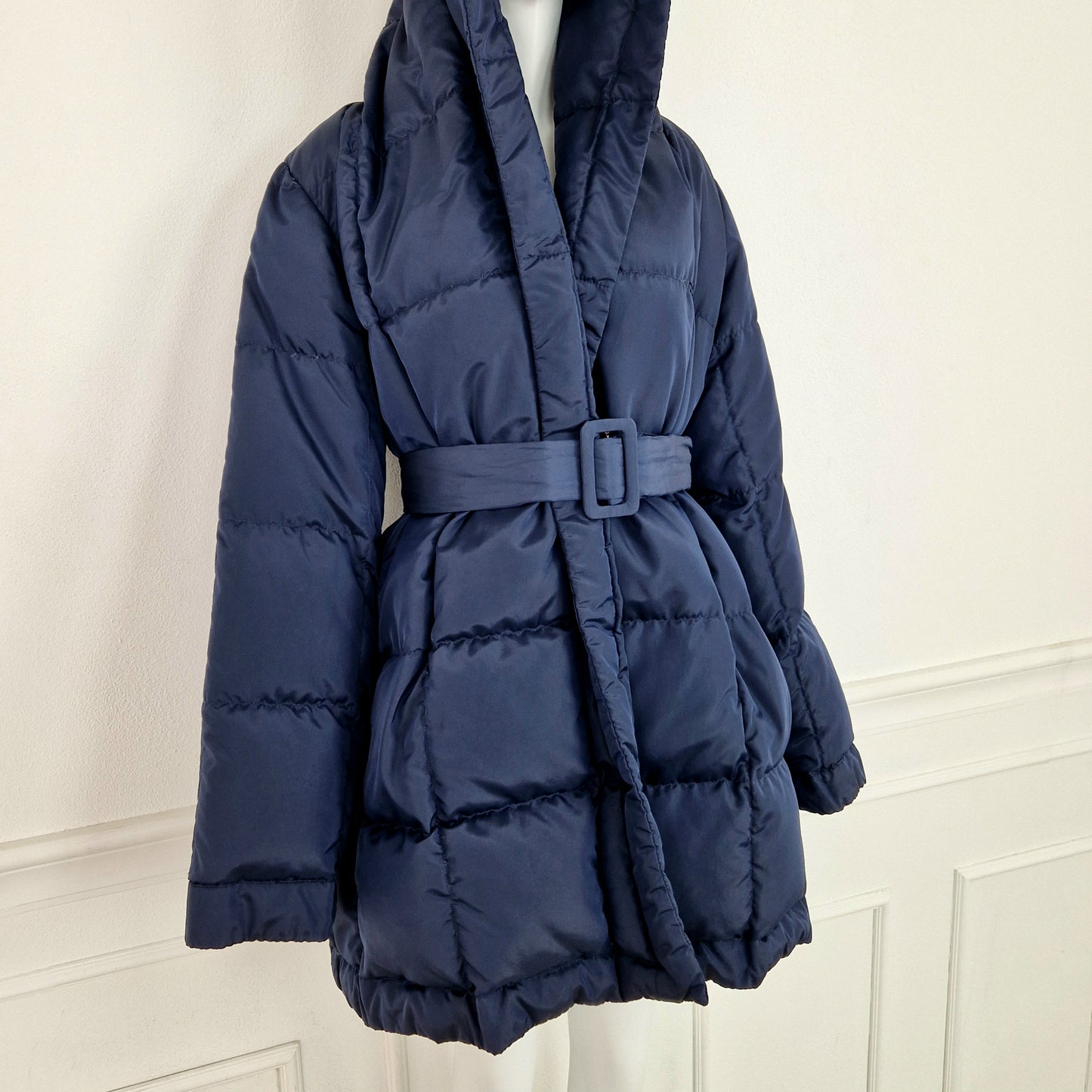 Piumino Romeo Gigli blu con cappuccio