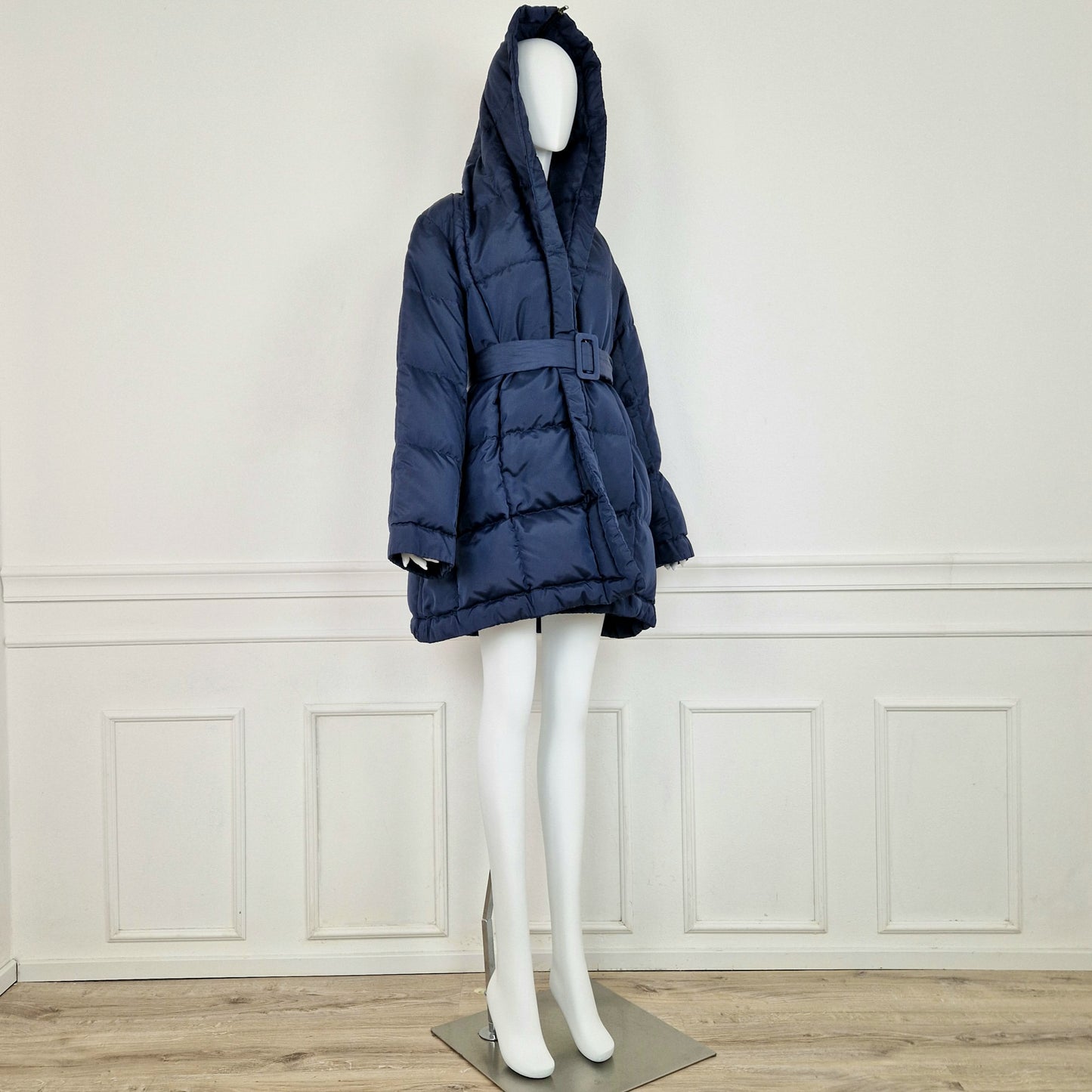 Piumino Romeo Gigli blu con cappuccio