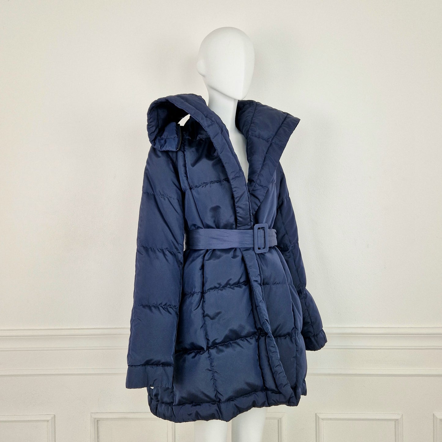 Piumino Romeo Gigli blu con cappuccio